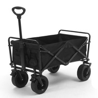 TURYSTYCZNY WÓZEK ogrodowy SKŁADANY transportowy KOŁA TERENOWE 120L SIATKA