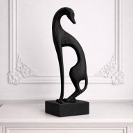 Figurka dekoracyjna chart pies czarna rzeźba – nowoczesna aesthetic Klarite