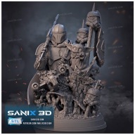 Mandalorian, wydruk 3D, żywica