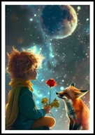 A2 PLAKAT MAŁY KSIĄŻĘ ANTOINE DE SAINT-EXUPERY MAŁY KSIĄŻĘ LIS I RÓŻA