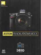 Katalog Prospekt Nikon D610 8 stron 2013 rok PL