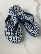 Japonki klapki Michael Kors granatowe złote logo38