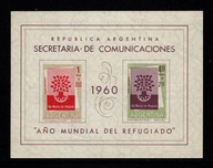 Argentyna / Mini arkusz ( Światowy Rok Uchodźcy ) 1960 r / czysty