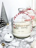 ZIMOWA ŚWIĄTECZNA ŚWIECA SOJOWA W SZKLE Z KLOSZEM- CHRISTMAS TIME - NOOA