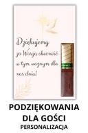Podziękowania dla gości Komunia Chrzest personalizowane kartki złote