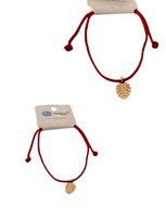 Bransoletka stal chirurgiczna sznurkowa liść Monstera