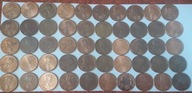 USA zestaw 50 x 1cent ciekawy mix roczników (nieprzebierane) Feb 13 POLECAM