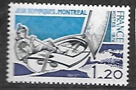 FRANCJA I. O. Montreal`76 - żaglówka 1976 ** Mi 1980 (2574)