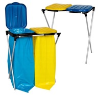 STELAŻ STOJAK na Worki do Segregacji Odpadów Śmieci KOSZ DWU STANOWISKOWY