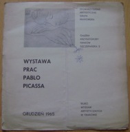 WYSTAWA PRAC PABLO PICASSA -folder 1965 rok