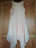 sukienka wizytowa, morelowa