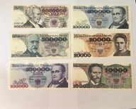 Polska 18 banknotów PRL 2000000 zł 500000zł "rzadkie serie" stan UNC/UNC-