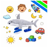 Pluszowy Rekin Tralalero Maskotka Rekin Brainrot Przytulanka Dla Dzieci