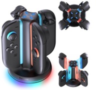 Stacja ładowania do 4x Joy-Con Nintendo Switch 2 NS2 z podświetleniem RGB