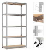 REGAŁ MAGAZYNOWY METALOWY 180x90x40cm 750kg MOCNY OCYNKOWANY DO GARAŻU