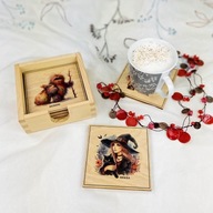 Zestaw 6 podkładek pod kubek - śląskie stwory