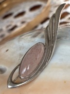 Warmet Resovia Broszka stara srebrna kwarc truskawkowy