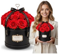 FLOWERBOX KWIATY MYDLANE BUKIET RÓZ PREZENT NA DZIEŃ KOBIET RÓŻE MYDLANE