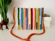 NOWA TOREBKA MAŁA LISTONOSZKA HANDMADE SZYDEŁKOWA MAŁA BOHO KOLOROWA