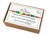 Bransoletka mocy MIŁOŚĆ kamienie naturalne talizman amulet złota prezent*