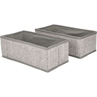 Organizer tekstylny Szary 28x14x10 cm komplet 2 sztuk do szafy domu biura