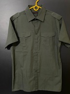 5 Koszula Matalan sportowa ciemna zieleń pagony kieszenie M