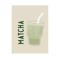 Plakat „Matcha Ritual” – Zielona Energia w Stylu Retro