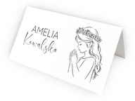 Winietki komunijne na komunię dla dziewczynki personalizowane
