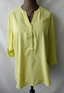 Bluzka limonkowa z modalu, z rękawami 3/4 - 40