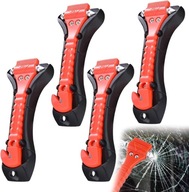 Zestaw 4 x MŁOTEK BEZPIECZEŃSTWA Z NOŻEM do pasów ZBIJAK DO SZYB PRZECINAK