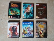 ZESTAW 6 GIER PC BATTLEFIELD, STAR WARS, CHASERS, GOTHIC...