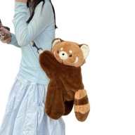 KUP TERAZ BEŻOWĄ PANDĘ PLUSZOWY PLECAK! ŚLISCZNA LALKA CROSSBODY HIT!