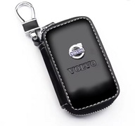 BRELOK ETUI NA KLUCZYKI SKÓRA CHROM NOWOCZESNY DESIGN VOLVO