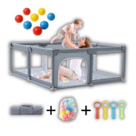 KOJEC DLA DZIECI BEZPIECZNY SKŁADANY SUCHY PLAC ZABAW Z PIŁKAMI 120 X 120