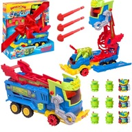 SUPERTHINGS KAZOOM POWER MR KING TRUCK CIĘŻARÓWKA Z WYRZUTNIĄ 5 FIGUREK