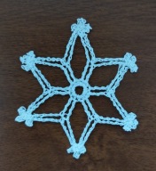 gwiazdka/ śnieżynka 8 cm, kol. biały