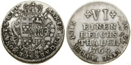 NIEMCY MÜNSTER 1/6 TALAR 1764 MAKSYMILIAN FRYDERYK KM 202