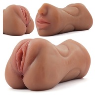 MASTURBATOR DLA MĘŻCZYZN 3W1 SZTUCZNA POCHWA USTA ANUS MĘSKI 16cm ANAL