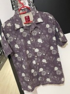 D Koszula Fat Face bawełna pastelowy fiolet artystyczne dmuchawce rozmiar M