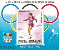 Rumunia 1992 ** cena 4,90 zł katr.2,50€ - sport, IO Alberville