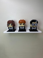 Uchwyt stojak ścienny potrójny dla trzech figurek LEGO figurki BrickHeadz