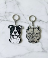 Porządny breloczek na co dzień BRELOK zawieszka do kluczy amstaff 2szt