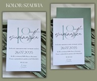 Zaproszenia urodzinowe z kopertą W CENIE na 18 20 30 40 50 60 70 80 90 100