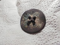 Guzik napoleoński FRANCJA duży 270mm płaszczowy Napoleon I czysty koszyczek