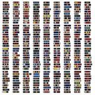 Baretki do odznaczenia Medal, różne wzory