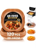 PAPIER DO PIECZENIA WKŁAD DO FRYTKOWNICY AIRFRYER 20x20 GRUBE MOCNE 120SZT