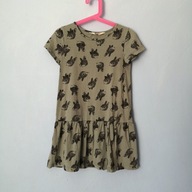 Sukienka w króliczki HM 122 128 rozkloszowana markowa (560)