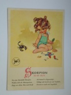 Znak zodiaku - SKORPION - charakterystyka znaku STARA pocztówka