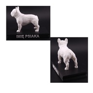 Figurka BULDOG FRANCUSKI STATUETKA Z IMIENIEM prezent dla psiarza