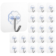 WIESZAKI HACZYKI SAMOPRZYLEPNE MOCNE WODOODPORNE ŁAZIENKOWE KUCHENNE 20 SZT